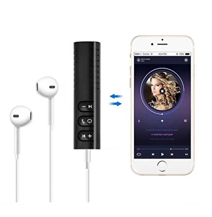 Kablosuz Aux Araç Kiti Bluetooth 5.0 Alıcı Adaptörü 3.5mm Jack Araba müzik ses Aux Kit