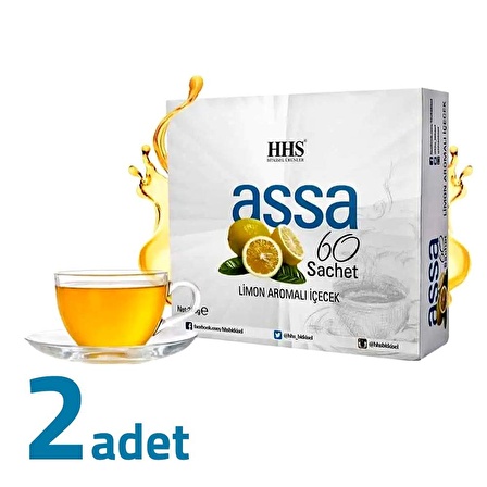 HHS Assa 60 Sachet Limon Aromalı Bitki Form Çayı 240GR X 2 Adet