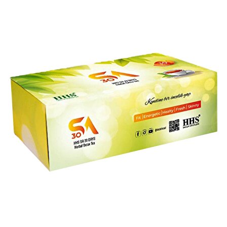 HHS SA 30 Days Bitkisel SA30 Detox Çayı 30 Poşet x 4GR