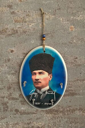 Atatürk Seramik Anahtar Askılığı