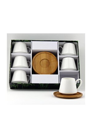 Porselen Bambu Tabak Kahve Fincan Takımı 2592