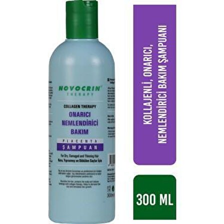 Novocrin Dökülen Saçlar İçin Nemlendirici Buğday Plesantası Özlü Şampuan 300 ml
