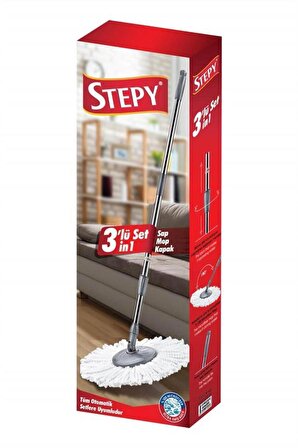Stepy Yedek Set 3'lü Sap + Mop + Kapak 