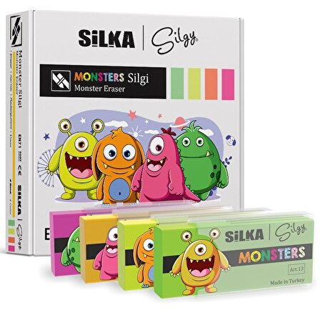 Silka Silgi Monster 4 Renk 20 Li Art.13