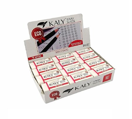 Kaly 24 Adet Beyaz Sınav Silgisi  ART.597 (1 Paket)