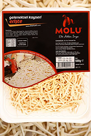 Molu Kayseri Erişte 500 gr.