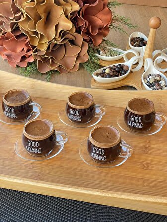 Türk Kahve Fincanı Borosilikat 6 Kişilik 12 Parça