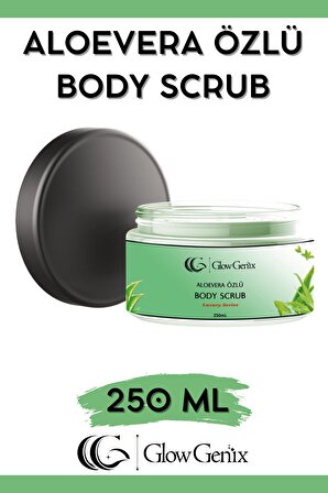 GlowGenix Aloe Vera Özlü Body Scrub | 250 ml