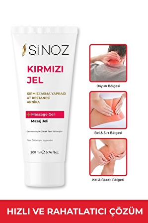 Rahatlatıcı ve Isıtıcı Kırmızı Masaj Jeli 200 ML