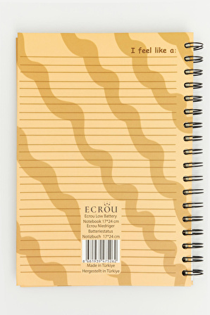 Ecrou Low Battery Notebook 17x24 cm