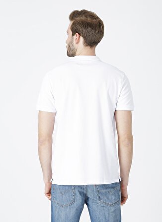 Limon Polo Yaka Düz Beyaz Erkek T-Shirt OSCAR21