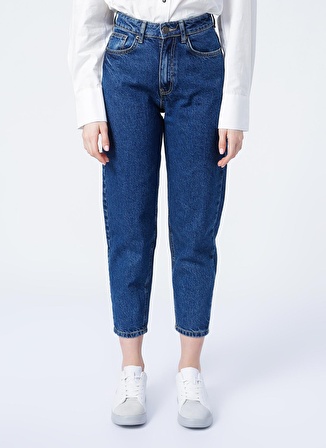 Aeropostale K-Melon1430 Yüksek Bel Comfort Fit Koyu İndigo Kadın Denim Pantolon