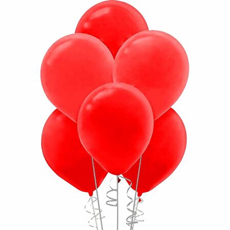 Balon Tek Renk 12" 100lü Kırmızı Kikajoj