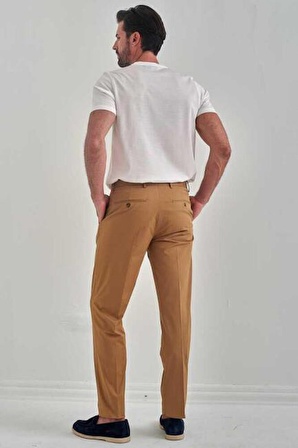 Bisse Erkek 4 Cepli Gabardin Spor Pantolon CAMEL PNS22Y22102_D70