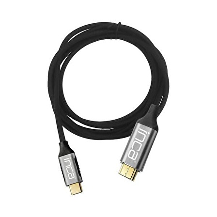 Inca ITCH-02TX  Type C to HDMI 4K Altın Uçlu 2 Metre  Kablo