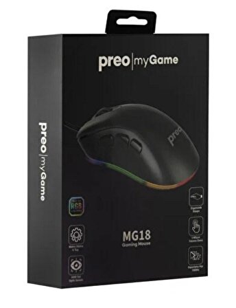 Preo My Game MG18 Rgb Led FPS Kablolu Gaming Mouse