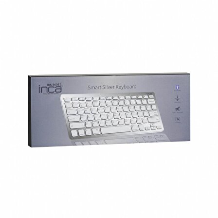 Inca IBK-569BT Pilli Bluetooth Smart Silver Klavye