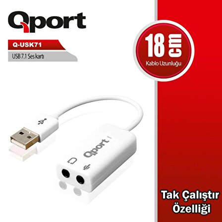 Qport Q-USK71 7.1 Mini Ses Kartı