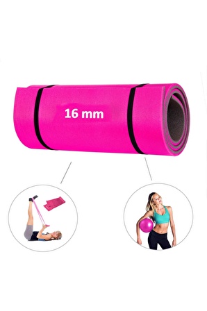 Spor Byfit 3 Parçalı Pembe Pilates Seti ( Minder + Denge Topu + Bant ) Mnd-783