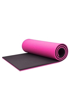 Spor Byfit Pilates Minderi, Yoga Matı Siyah-pembe 16 Mm