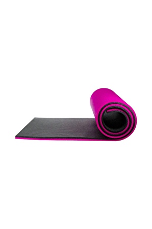 Spor Byfit Çift Yönlü Pembe-siyah Pilates Ve Yoga Minderi 18 Mm