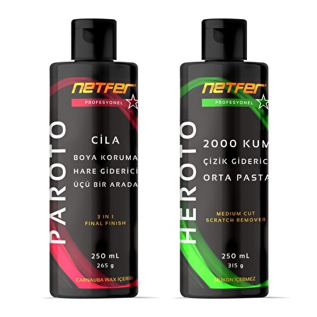 Netfer 2'li Orta Pasta Cila Set - 2x250 mL