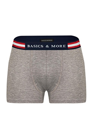 Basics&More Erkek 3lü Pack Lastikli Boxer