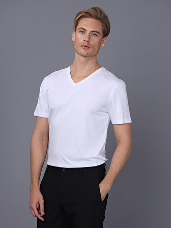 Basics&More Erkek V Yaka T-Shirt BM-01