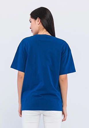 Basics&More Kadın Oversize Bisiklet Yaka T-Shirt 2022/805