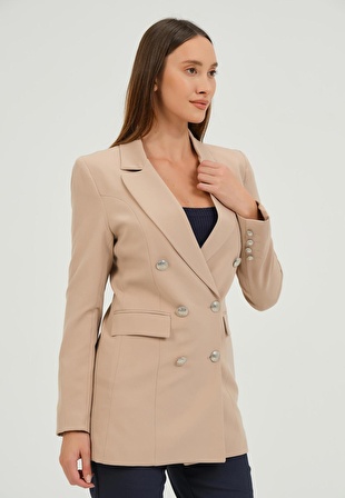 Basics&More Kadın Düğmeli Blazer Ceket 1676