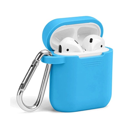 E2M SENSE SİLİKON AIRPODS 1-2 KILIF GÖK MAVİSİ