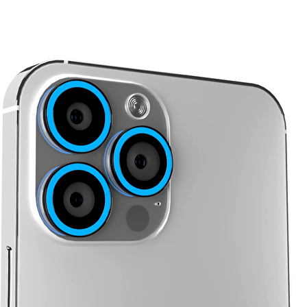 Binano Iphone 13 Pro/13 Pro Max Fosforlu Mavi Kame