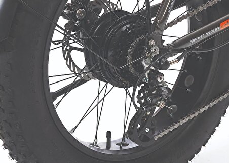 Corelli Voniq 20 Jant 42 Folding Fat Bike Elektrikli Bisiklet Siyah
