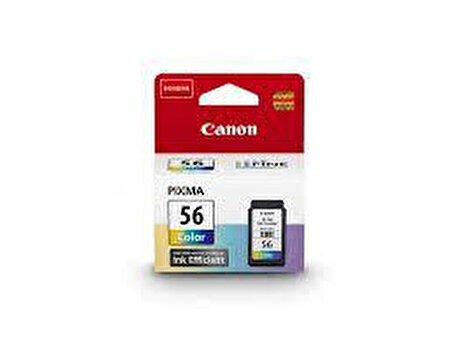 Canon CL-56 Renkli Orijinal Kartuş (Bitmeyen kartuşa uyumlu delik ve hazır) - Canon Pixma E404/E414/