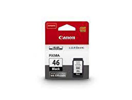 Canon PG-46 Siyah Orijinal Kartuş (Bitmeyen kartuşa uyumlu delik ve hazır) - Canon Pixma E404/E414/ 