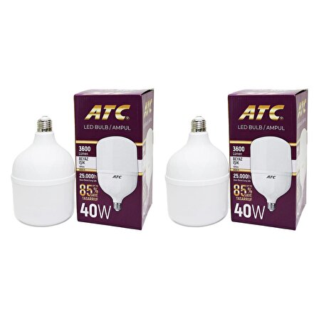 ATC Led Bulb Ampul 40 W Beyaz Işık 2 li