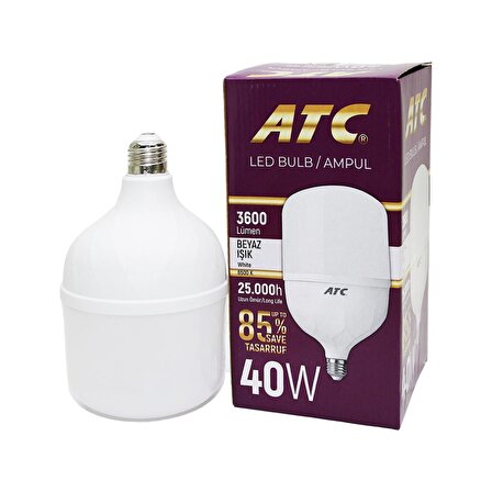 ATC Led Bulb Ampul 40 W Beyaz Işık x 4 Adet