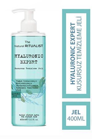 The Natural Ritualist Tüm Ciltler için Canlandırıcı Hyaluronik Asit Yüz Temizleme Jeli 400 ml 