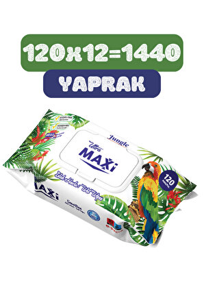 Ultra Maxi Sensitive Islak Havlu 120x12=1440 Yaprak Hassas Bakım Jungle