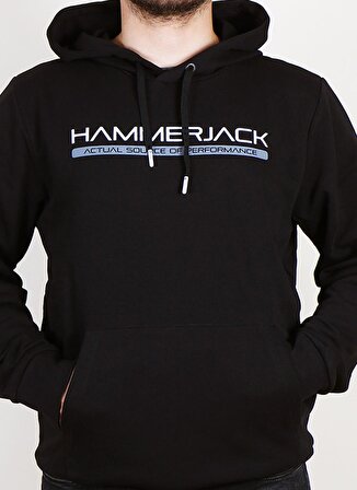 Hammer Jack U Yaka Siyah Erkek Sweatshırt 602 T77-EARMAN ERKEK KAPUSONLU SWEA