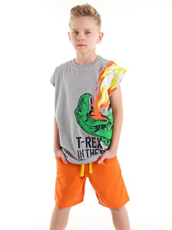 T-Rex Alev Erkek Çocuk T-Shirt Şort Takım