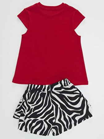 Balerin Zebra Kız T-Shirt Şort Takım
