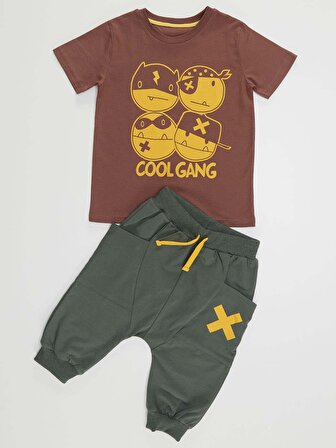 Cool Gang Erkek Çocuk T-Shirt Kapri Takım