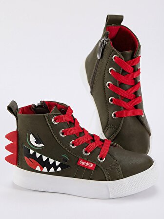 Dinozor Erkek Çocuk Haki Sneakers