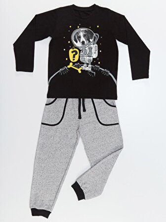 Astronot Köpek Erkek Çocuk T-shirt Pantolon Takım
