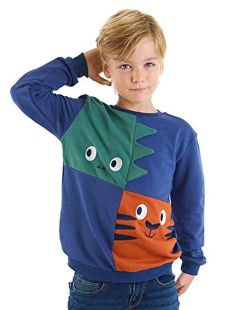 Dino ve Tiger Erkek Çocuk Sweatshirt