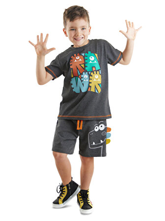 Rawr Dino Erkek Çocuk T-shirt Şort Takım
