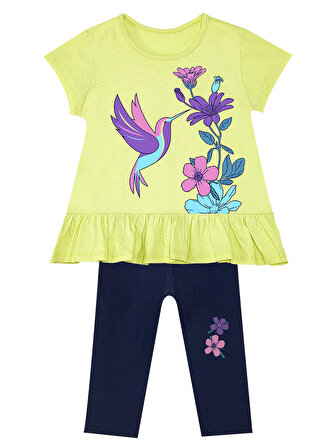 Arı Sinek Kuşu Kız Çocuk T-Shirt Tayt Takım