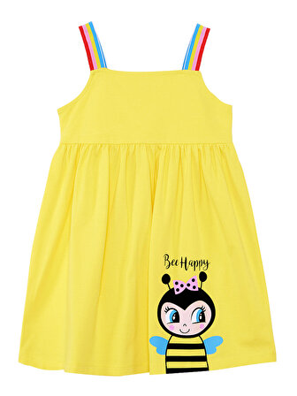 Bee Happy Sarı Kız Çocuk Elbise