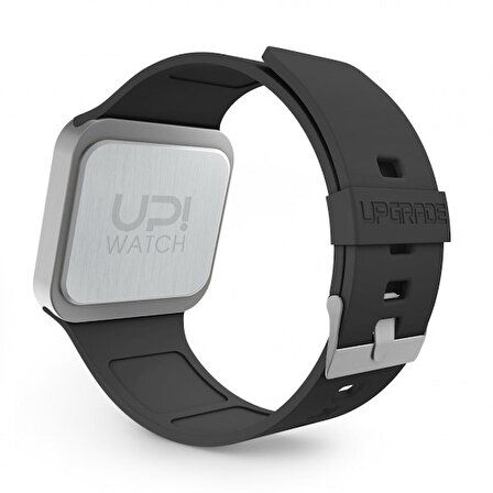Upwatch İsim Yazılabilir Upgrade Matte Silver And Black Strap Unisex Kol Saati